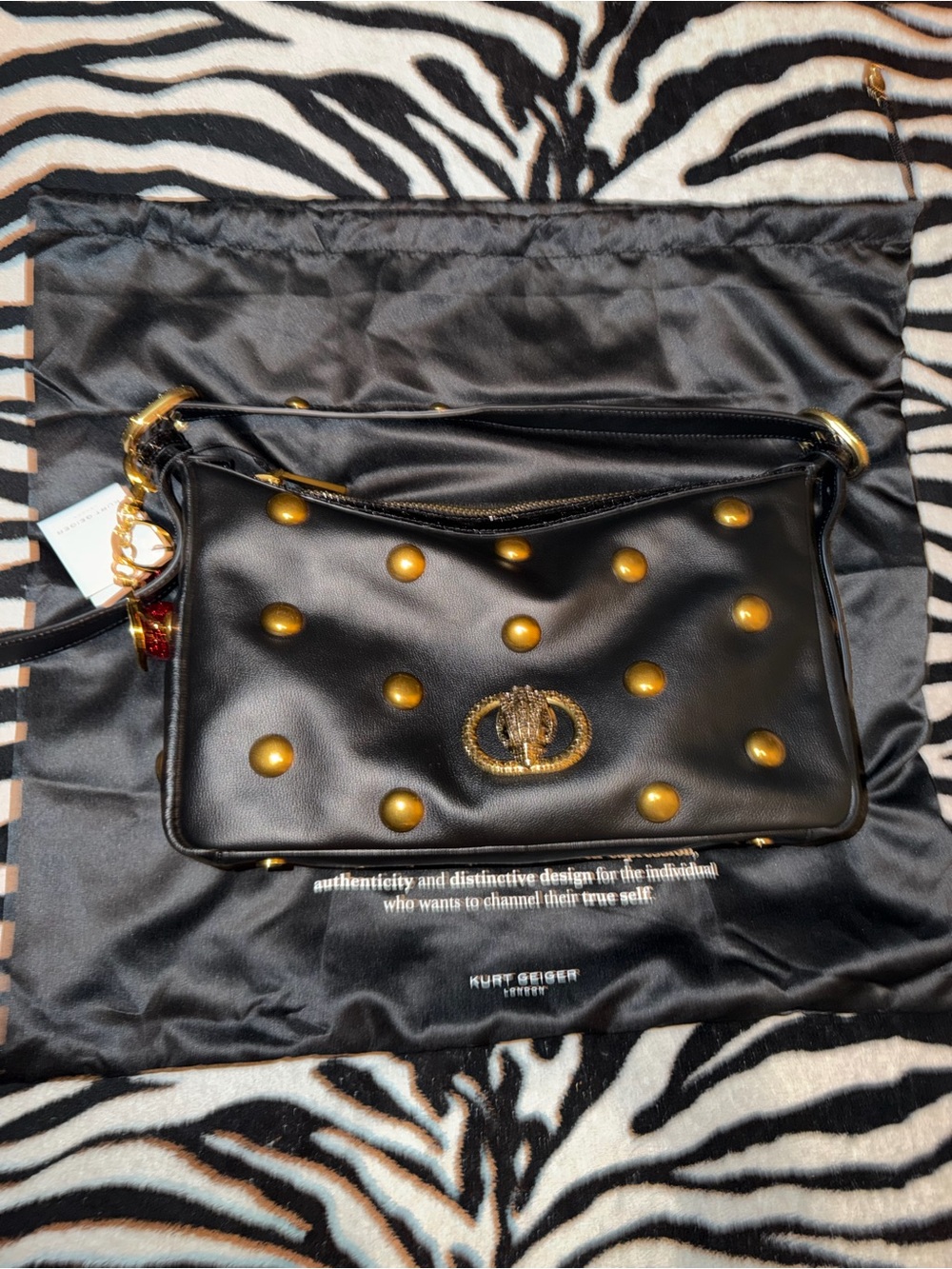 Kurt Geiger London Chelsea Stud Soft
Leather Shoulder Bag